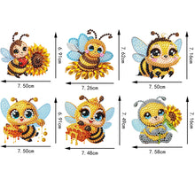 Load image into Gallery viewer, 6Pcs Acrylic Cute Pattern Diamond Art Refrigerator Magnets Sticker for Beginners
