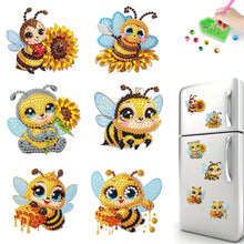 Load image into Gallery viewer, 6Pcs Acrylic Cute Pattern Diamond Art Refrigerator Magnets Sticker for Beginners
