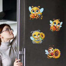 Load image into Gallery viewer, 6Pcs Acrylic Cute Pattern Diamond Art Refrigerator Magnets Sticker for Beginners

