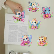 Load image into Gallery viewer, 6Pcs Acrylic Cute Pattern Diamond Art Refrigerator Magnets Sticker for Beginners
