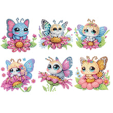 Load image into Gallery viewer, 6Pcs Acrylic Cute Pattern Diamond Art Refrigerator Magnets Sticker for Beginners

