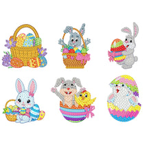 Load image into Gallery viewer, 6Pcs Acrylic Cute Pattern Diamond Art Refrigerator Magnets Sticker for Beginners
