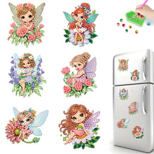 Load image into Gallery viewer, 6Pcs Acrylic Cute Pattern Diamond Art Refrigerator Magnets Sticker for Beginners
