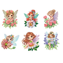 Load image into Gallery viewer, 6Pcs Acrylic Cute Pattern Diamond Art Refrigerator Magnets Sticker for Beginners
