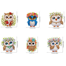 Load image into Gallery viewer, 6Pcs Acrylic Cute Pattern Diamond Art Refrigerator Magnets Sticker for Beginners
