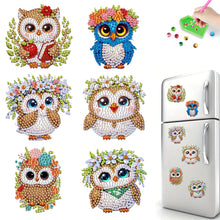 Load image into Gallery viewer, 6Pcs Acrylic Cute Pattern Diamond Art Refrigerator Magnets Sticker for Beginners
