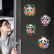 Load image into Gallery viewer, 6Pcs Acrylic Cute Pattern Diamond Art Refrigerator Magnets Sticker for Beginners
