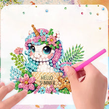 Load image into Gallery viewer, 6Pcs Acrylic Cute Pattern Diamond Art Refrigerator Magnets Sticker for Beginners
