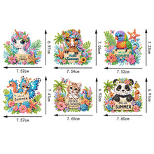 Load image into Gallery viewer, 6Pcs Acrylic Cute Pattern Diamond Art Refrigerator Magnets Sticker for Beginners
