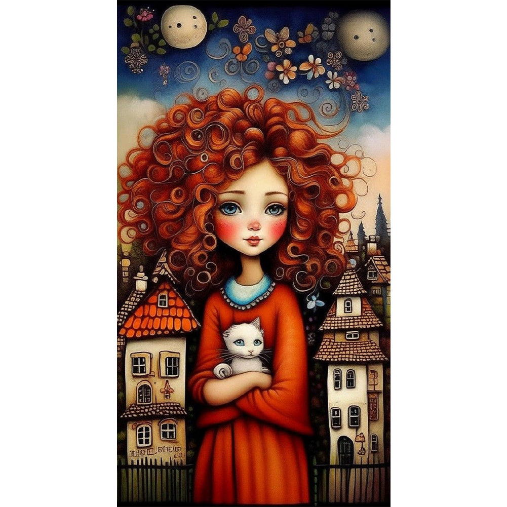 Diamond Painting - Full Round - Illustrator Girl (40*70CM)