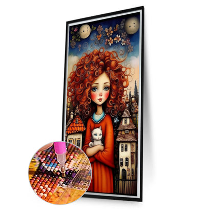 Diamond Painting - Full Round - Illustrator Girl (40*70CM)