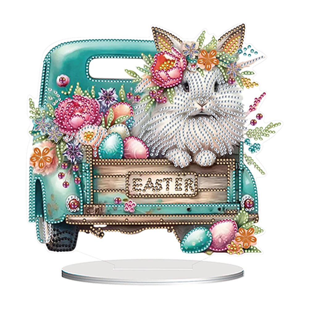 Acrylic Special Shape Flower Eggs Desktop Diamond Art Kits for Home Office Decor