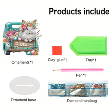 Load image into Gallery viewer, Acrylic Special Shape Flower Eggs Desktop Diamond Art Kits for Home Office Decor
