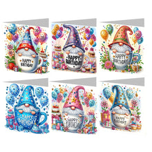 Load image into Gallery viewer, 6Pcs Birthday Diamond Handmade Card Diamond Daily Wish Card for Adults Beginners
