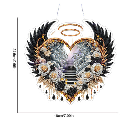 Acrylic Diamond Painting Hanging Pendant Rhinestone Diamond Art Window Pendants
