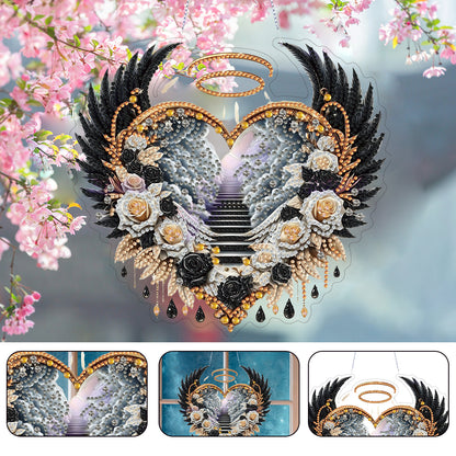 Acrylic Diamond Painting Hanging Pendant Rhinestone Diamond Art Window Pendants