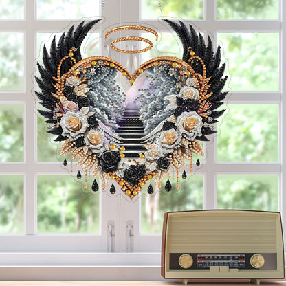 Acrylic Diamond Painting Hanging Pendant Rhinestone Diamond Art Window Pendants