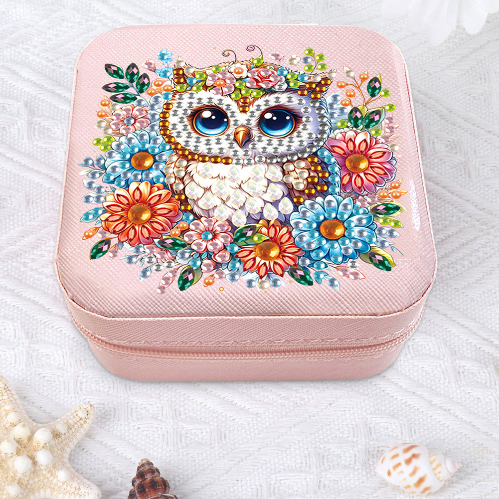 Special Shape Little Girl Diamond Art Organizer Box for Necklaces Earrings Rings