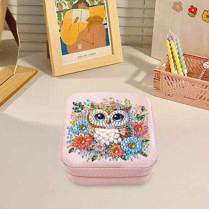 Special Shape Little Girl Diamond Art Organizer Box for Necklaces Earrings Rings
