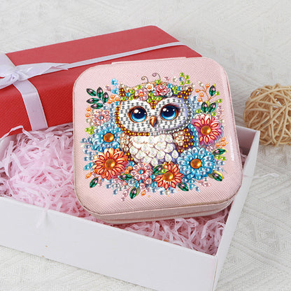 Special Shape Little Girl Diamond Art Organizer Box for Necklaces Earrings Rings