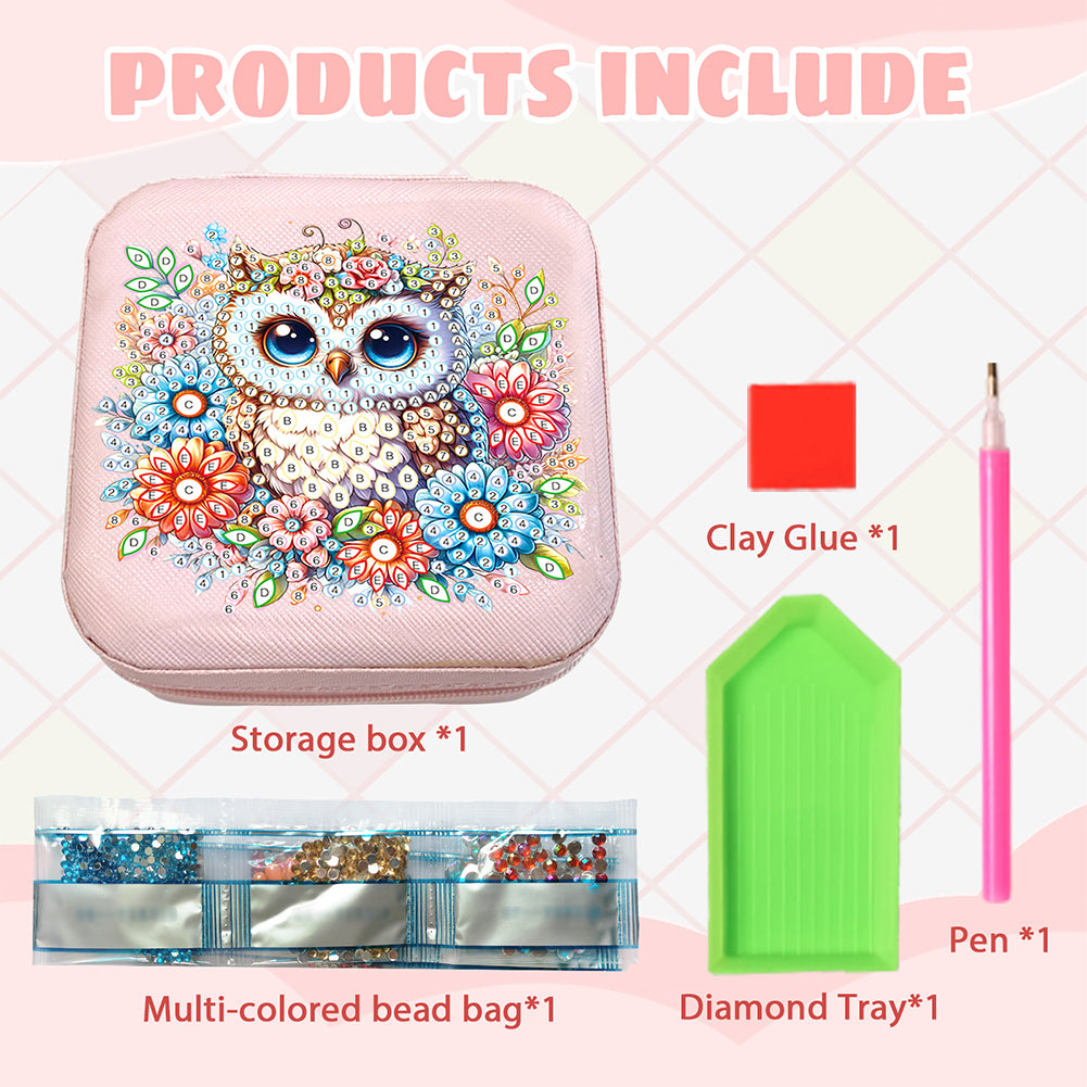 Special Shape Little Girl Diamond Art Organizer Box for Necklaces Earrings Rings