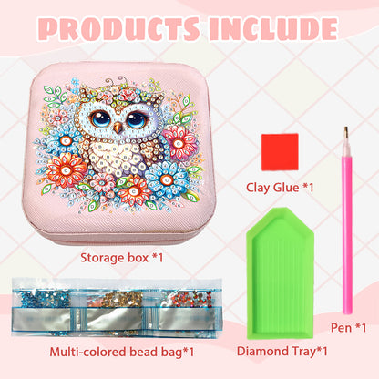 Special Shape Little Girl Diamond Art Organizer Box for Necklaces Earrings Rings