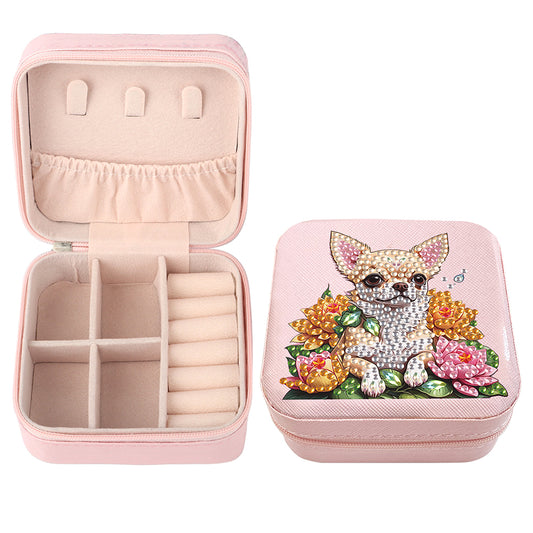 Special Shape Little Girl Diamond Art Organizer Box for Necklaces Earrings Rings