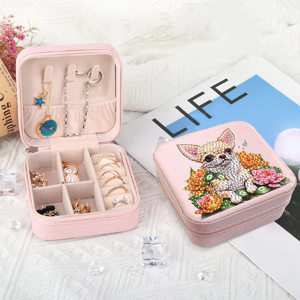 Special Shape Little Girl Diamond Art Organizer Box for Necklaces Earrings Rings