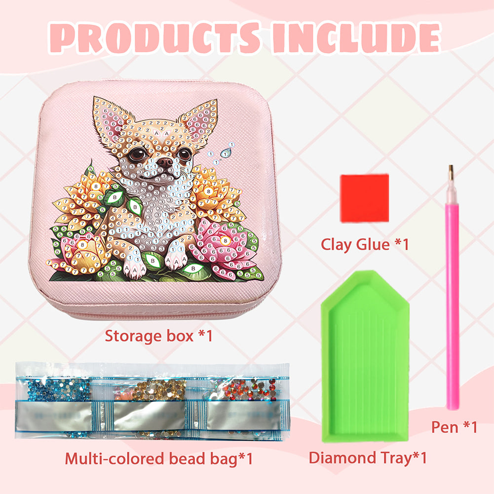 Special Shape Little Girl Diamond Art Organizer Box for Necklaces Earrings Rings