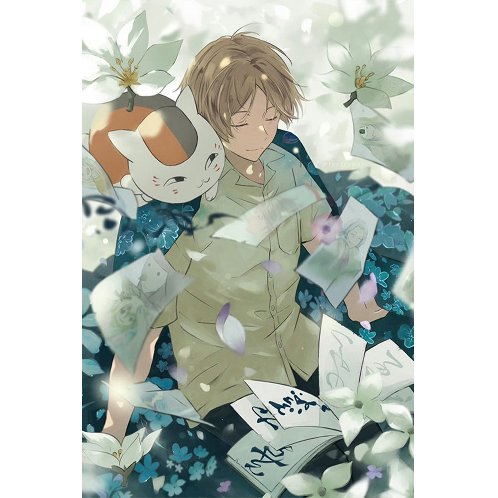 Diamond Painting - Full Round - Natsume Cat Teacher And The Book Of Friends (40*60CM)