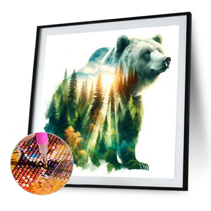 Diamond Painting - Full Round - Forest Bear (30*30CM)