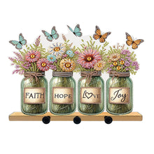 Load image into Gallery viewer, Acrylic Vase Bouquet Diamond Art Hanging Hooks A Row of 3 Hooks DIY Crafts Decor
