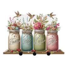 Load image into Gallery viewer, Acrylic Vase Bouquet Diamond Art Hanging Hooks A Row of 3 Hooks DIY Crafts Decor
