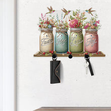 Load image into Gallery viewer, Acrylic Vase Bouquet Diamond Art Hanging Hooks A Row of 3 Hooks DIY Crafts Decor
