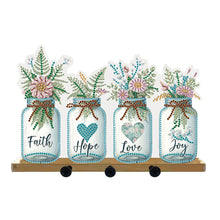 Load image into Gallery viewer, Acrylic Vase Bouquet Diamond Art Hanging Hooks A Row of 3 Hooks DIY Crafts Decor
