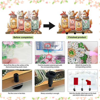 Acrylic Vase Bouquet Diamond Art Hanging Hooks A Row of 3 Hooks DIY Crafts Decor