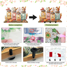 Load image into Gallery viewer, Acrylic Vase Bouquet Diamond Art Hanging Hooks A Row of 3 Hooks DIY Crafts Decor
