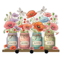 Load image into Gallery viewer, Acrylic Vase Bouquet Diamond Art Hanging Hooks A Row of 3 Hooks DIY Crafts Decor
