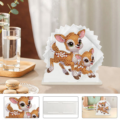 Acrylic Animals 5D DIY Diamond Art Paper Towel Storage Rack Decor for Home Decor