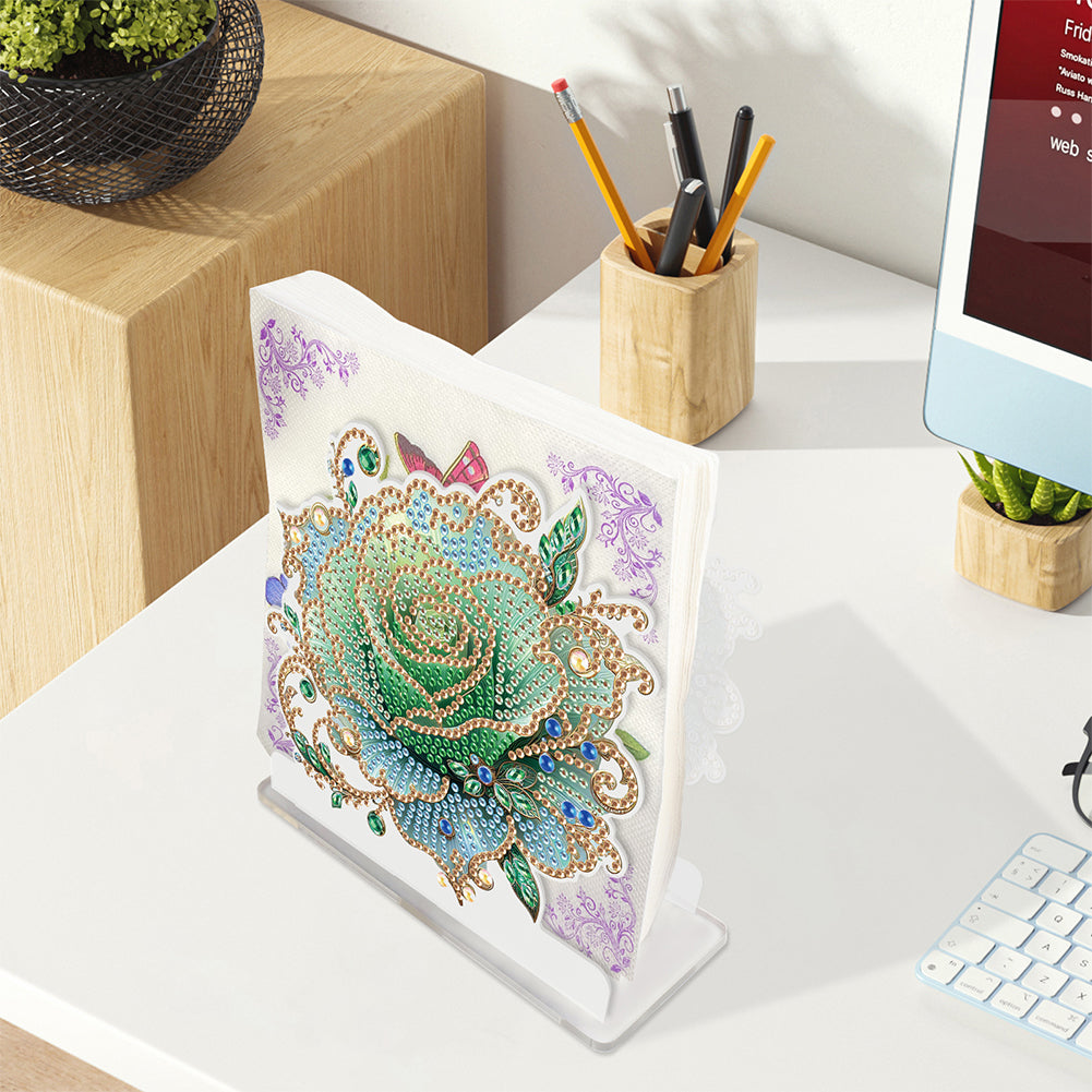 Acrylic Animals 5D DIY Diamond Art Paper Towel Storage Rack Decor for Home Decor
