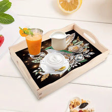 Load image into Gallery viewer, Diamond Painting Wooden Serving Tray with Handles Diamond Painting Dining Plate
