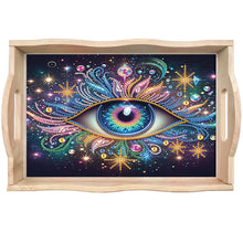Load image into Gallery viewer, Diamond Painting Wooden Serving Tray with Handles Diamond Painting Dining Plate
