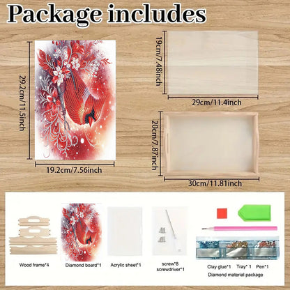 Diamond Painting Wooden Serving Tray with Handles Diamond Painting Dining Plate