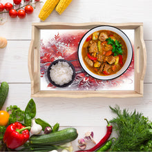 Load image into Gallery viewer, Diamond Painting Wooden Serving Tray with Handles Diamond Painting Dining Plate
