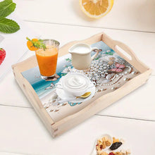 Load image into Gallery viewer, Diamond Painting Wooden Serving Tray with Handles Diamond Painting Dining Plate
