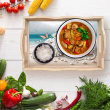 Load image into Gallery viewer, Diamond Painting Wooden Serving Tray with Handles Diamond Painting Dining Plate
