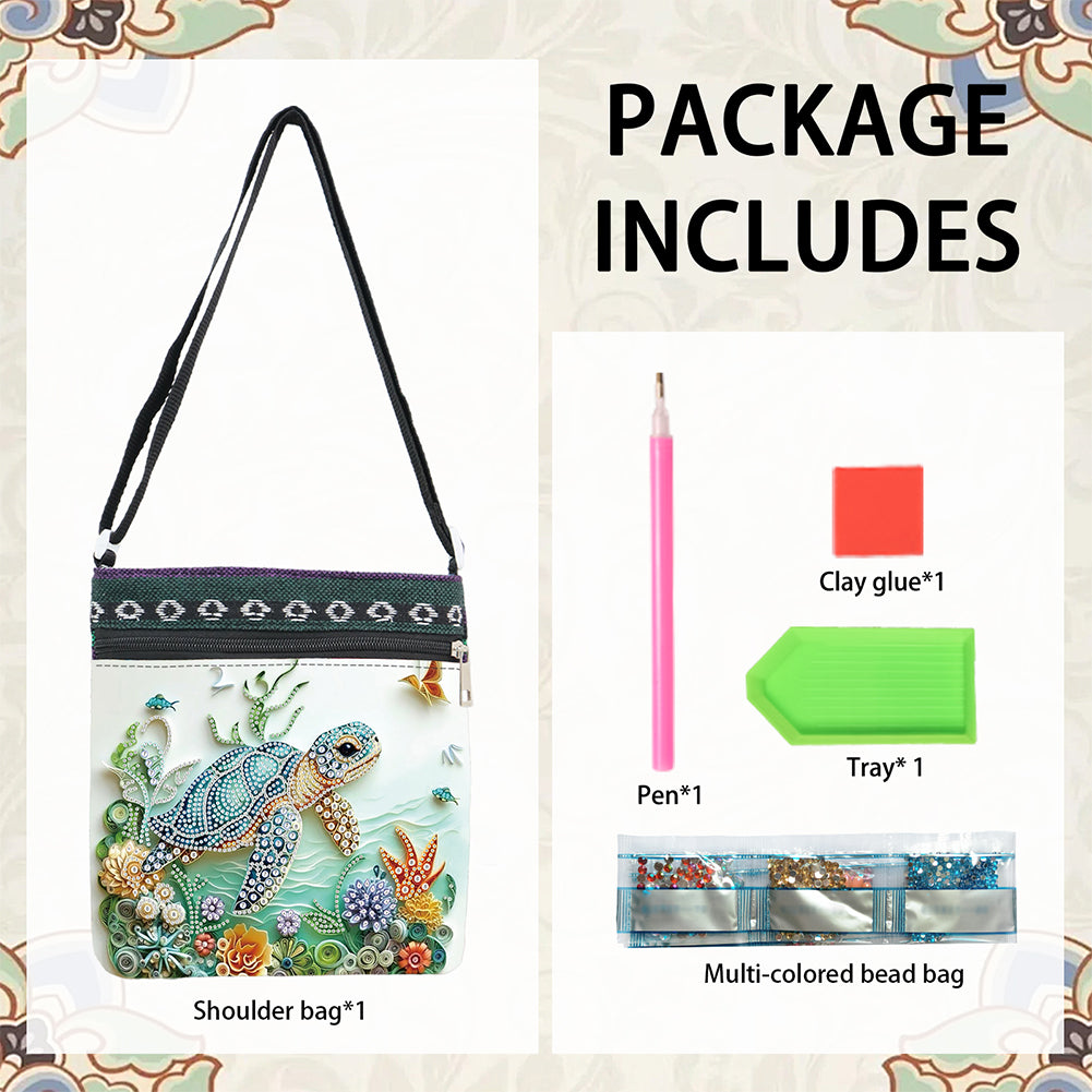 Flowers Animals 5D DIY Diamond Painting Shopper Bag Diamond Handmade Satchel Bag