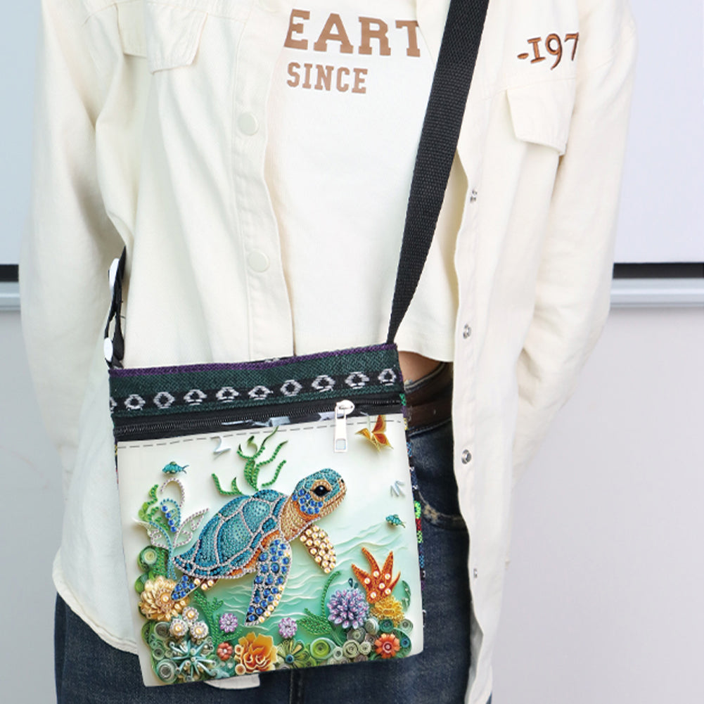 Flowers Animals 5D DIY Diamond Painting Shopper Bag Diamond Handmade Satchel Bag