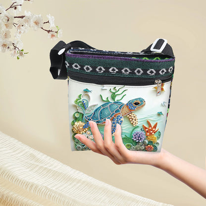 Flowers Animals 5D DIY Diamond Painting Shopper Bag Diamond Handmade Satchel Bag