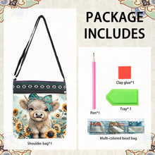Load image into Gallery viewer, Sunflower Yak 5D DIY Diamond Painting Shopper Bag Diamond Handmade Satchel Bag

